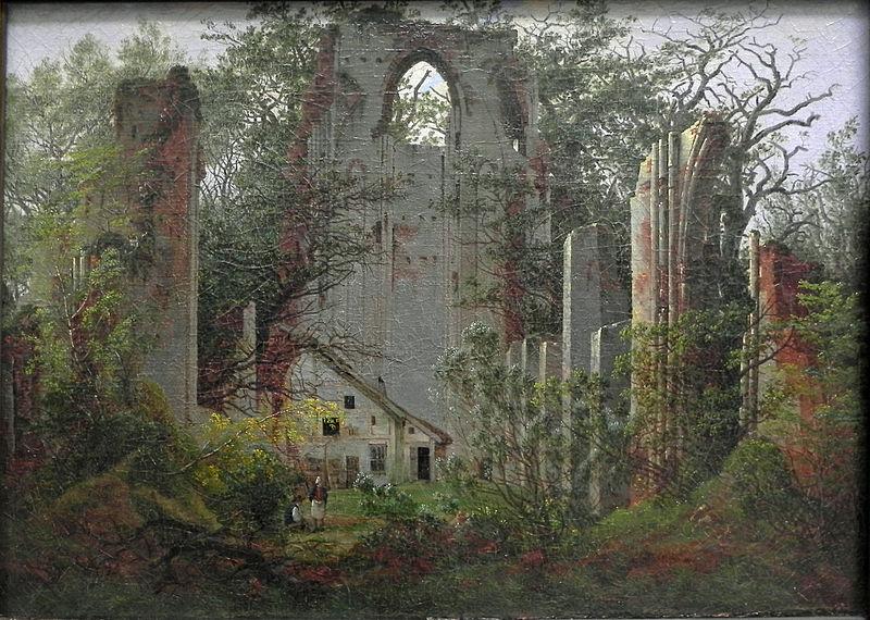 Caspar David Friedrich Ruins of Eldena Monastery near Greifswald oil painting image